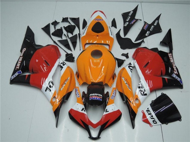 Orange Rouge Noir Repsol Carénage Honda CBR 600 RR 2009-2012 Orange Rouge Noir Repsol Carénage Honda CBR 600 RR 2009-2012
