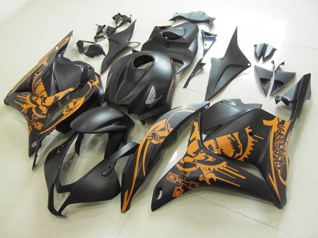 Noir Mat Orange Décalque Carénage Honda CBR 600 RR 2009-2012 Noir Mat Orange Décalque Carénage Honda CBR 600 RR 2009-2012