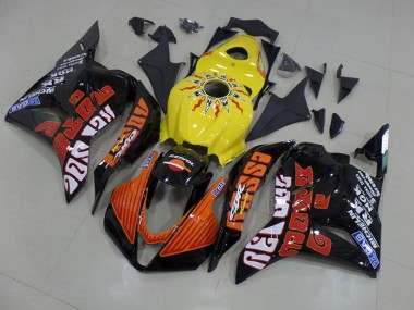 Jaune Rossi Courses Carénage Honda CBR 600 RR 2009-2012 Abordables