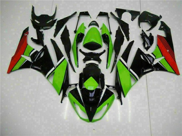Noir Vert Rouge Carénage Kawasaki ZX6R 2009-2012 Noir Vert Rouge Carénage Kawasaki ZX6R 2009-2012