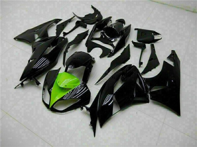 Noir Vert Kit Carénages Complet Kawasaki ZX6R 2009-2012 Noir Vert Kit Carénages Complet Kawasaki ZX6R 2009-2012