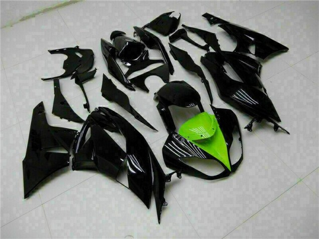 Noir Vert Kit Carénages Complet Kawasaki ZX6R 2009-2012 Noir Vert Kit Carénages Complet Kawasaki ZX6R 2009-2012