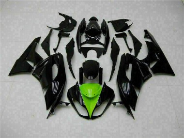 Noir Vert Kit Carénages Complet Kawasaki ZX6R 2009-2012 Abordables