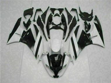 Blanc Noir Carénage Kawasaki ZX6R 2009-2012 Abordables