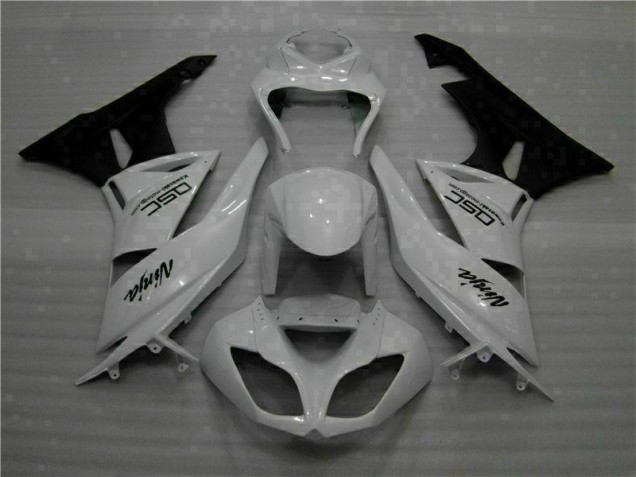 Blanc Noir Ninja Carénage Kawasaki ZX6R 2009-2012 Blanc Noir Ninja Carénage Kawasaki ZX6R 2009-2012