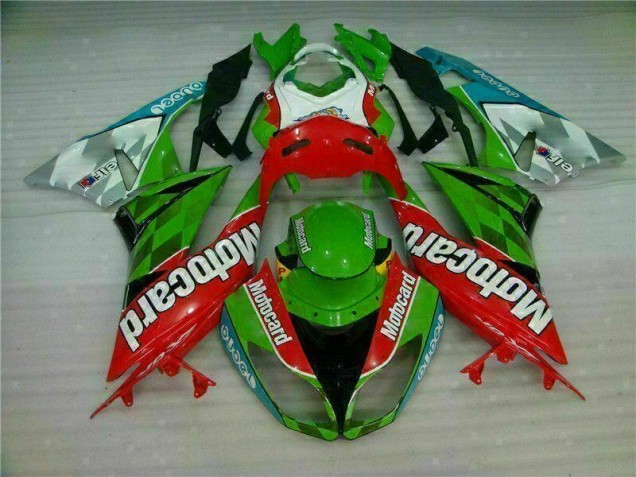 Rouge Vert card Carénage Kawasaki ZX6R 2009-2012 Rouge Vert card Carénage Kawasaki ZX6R 2009-2012