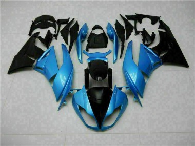 Bleu Noir Carénage Kawasaki ZX6R 2009-2012 Abordables