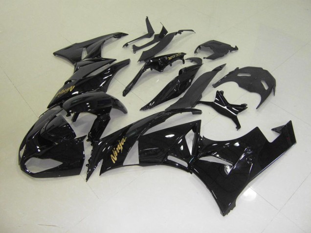 Noir avec Or Décalque Carénage Kawasaki ZX6R 2009-2012 Noir avec Or Décalque Carénage Kawasaki ZX6R 2009-2012