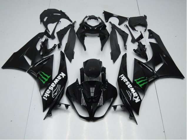 Noir avec Monster Carénage Kawasaki ZX6R 2009-2012 Noir avec Monster Carénage Kawasaki ZX6R 2009-2012