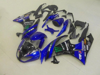 Bleu Monster Carénage Kawasaki ZX6R 2009-2012 Abordables