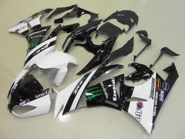Blanc Monster Carénage Kawasaki ZX6R 2009-2012 Abordables