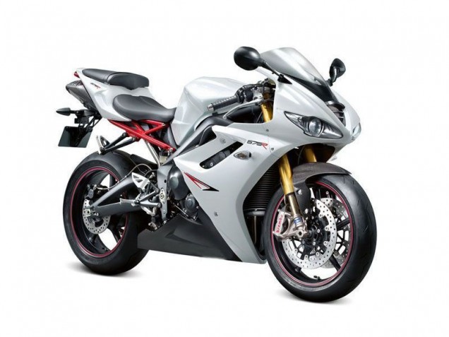Blanc Nacré Noir Carénage Triumph Daytona 675 Triple 2009-2012 Blanc Nacré Noir Carénage Triumph Daytona 675 Triple 2009-2012