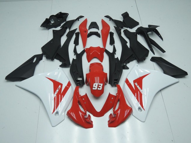 Rouge Blanc 93 Carénage Honda CBR 125 R 2011-2013 Rouge Blanc 93 Carénage Honda CBR 125 R 2011-2013