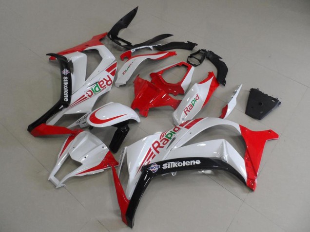 Rouge et Blanc Rapid Carénage Kawasaki ZX10R 2011-2015 Rouge et Blanc Rapid Carénage Kawasaki ZX10R 2011-2015