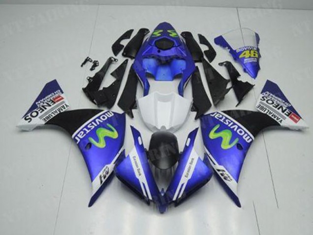 Bleu Blanc Noir Carénage Yamaha R1 2012-2014 Bleu Blanc Noir Carénage Yamaha R1 2012-2014