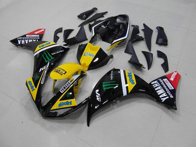 Jaune Noir Monster Carénage Yamaha R1 2012-2014 Jaune Noir Monster Carénage Yamaha R1 2012-2014