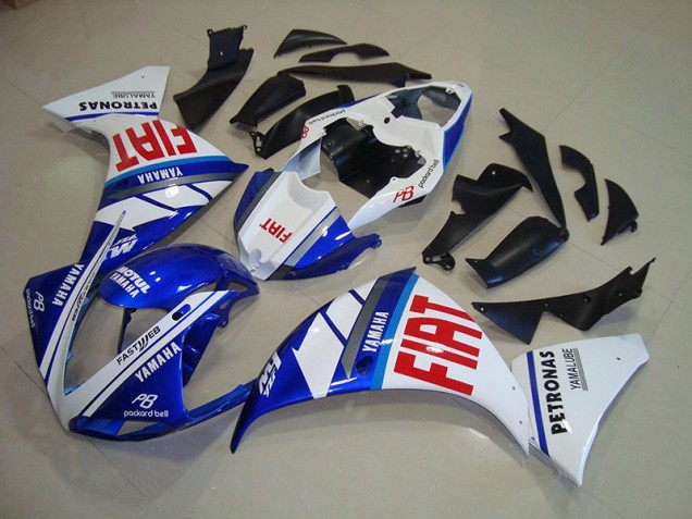 Bleu Blanc Fiat Carénage Yamaha R1 2012-2014 Bleu Blanc Fiat Carénage Yamaha R1 2012-2014