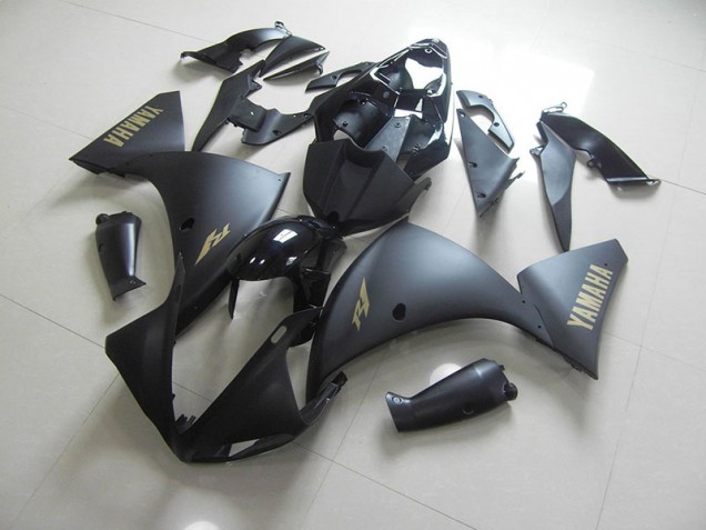 Noir Mat Or Décalque Carénage Yamaha R1 2012-2014 Noir Mat Or Décalque Carénage Yamaha R1 2012-2014