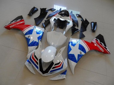 Blanc Noir Ducati Star Carénage Yamaha R1 2012-2014 Abordables