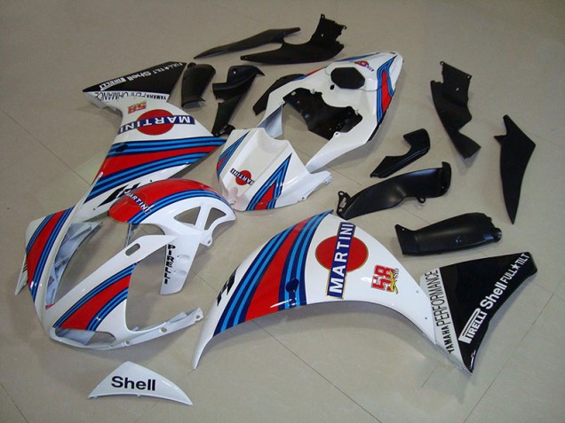 Blanc Noir Martini Carénage Yamaha R1 2012-2014 Blanc Noir Martini Carénage Yamaha R1 2012-2014
