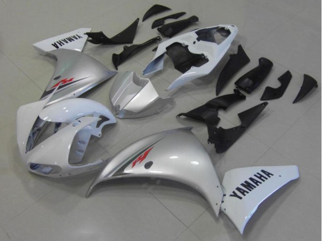 Blanc Argent Carénage Yamaha R1 2012-2014 Blanc Argent Carénage Yamaha R1 2012-2014