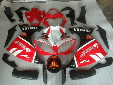 Rouge Blanc et Noir Graphique Carénage Yamaha R1 2012-2014 Abordables