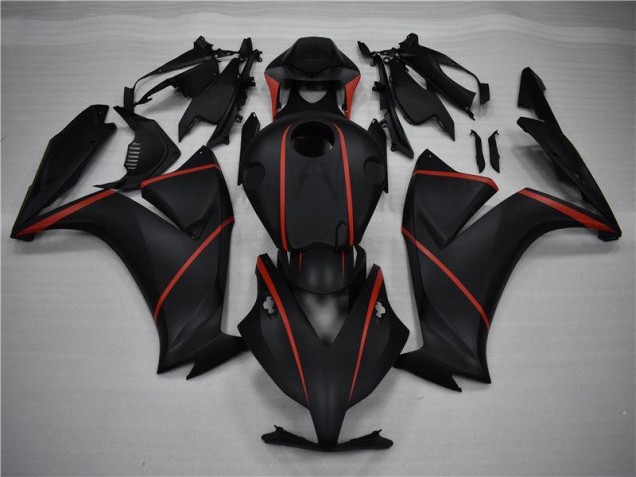 Noir Mat Rouge Carénage Honda CBR 1000 RR 2012-2016 Noir Mat Rouge Carénage Honda CBR 1000 RR 2012-2016