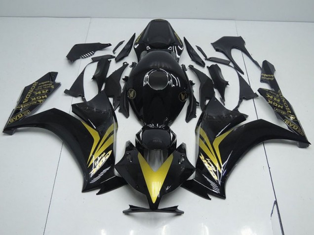 Noir Brillant et Or Carénage Honda CBR 1000 RR 2012-2016 Noir Brillant et Or Carénage Honda CBR 1000 RR 2012-2016