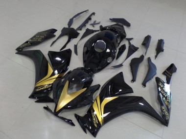 Noir Brillant Or Décalque Carénage Honda CBR 1000 RR 2012-2016 Abordables