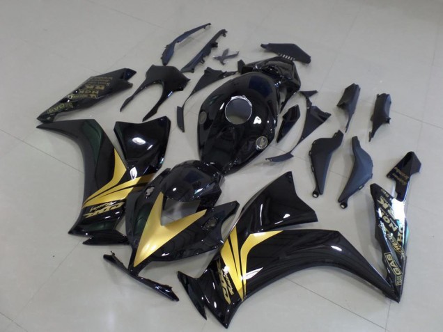 Noir Brillant Or Décalque Carénage Honda CBR 1000 RR 2012-2016 Noir Brillant Or Décalque Carénage Honda CBR 1000 RR 2012-2016