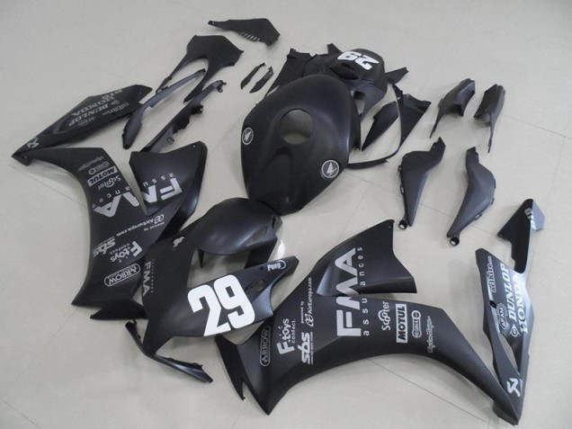 Noir Mat Gris Décalque 29 Carénage Honda CBR 1000 RR 2012-2016 Noir Mat Gris Décalque 29 Carénage Honda CBR 1000 RR 2012-2016