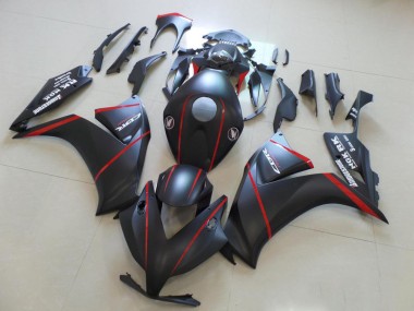 Matte Bladk avec Rouge Bande Carénage Honda CBR 1000 RR 2012-2016 Abordables