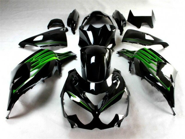 Noir Vert Carénage Kawasaki ZX14R ZZR 1400 2012-2021 Noir Vert Carénage Kawasaki ZX14R ZZR 1400 2012-2021