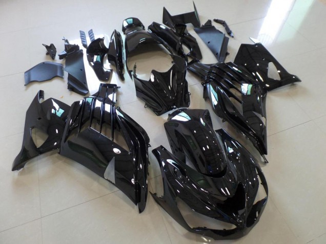 Noir Brillant Carénage Kawasaki ZX14R ZZR 1400 2012-2021 Noir Brillant Carénage Kawasaki ZX14R ZZR 1400 2012-2021