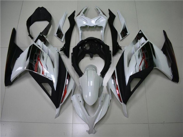 Blanc Noir Carénage Kawasaki EX300 2013-2016 Blanc Noir Carénage Kawasaki EX300 2013-2016