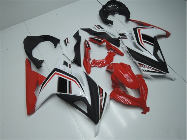 Rouge Blanc Noir Carénage Kawasaki EX300 2013-2016 Rouge Blanc Noir Carénage Kawasaki EX300 2013-2016