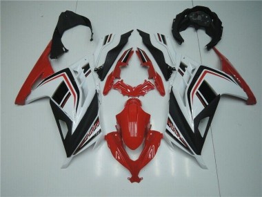 Rouge Blanc Noir Carénage Kawasaki EX300 2013-2016 Abordables