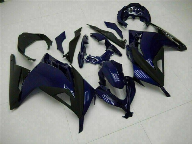 Bleu Noir Carénage Kawasaki EX300 2013-2016 Bleu Noir Carénage Kawasaki EX300 2013-2016