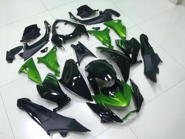 Vert Noir Carénage Kawasaki Z800 2013-2016 Vert Noir Carénage Kawasaki Z800 2013-2016