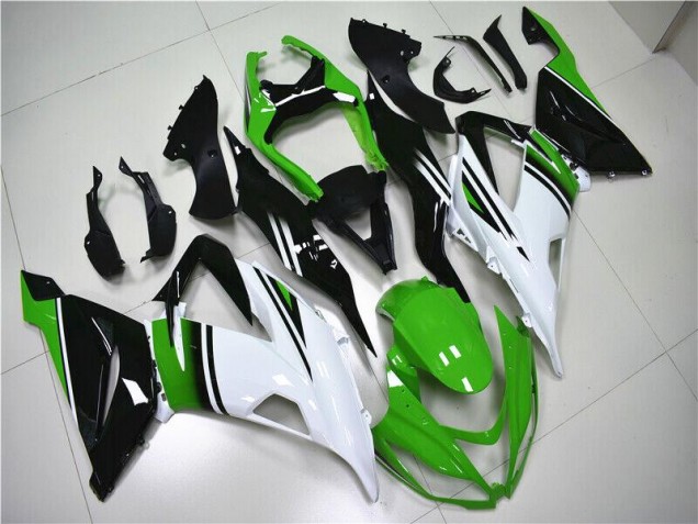 Vert Blanc Noir Carénage Kawasaki ZX6R 2013-2018