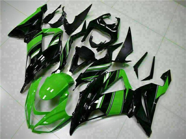 Noir Vert Carénage Kawasaki ZX6R 2013-2018