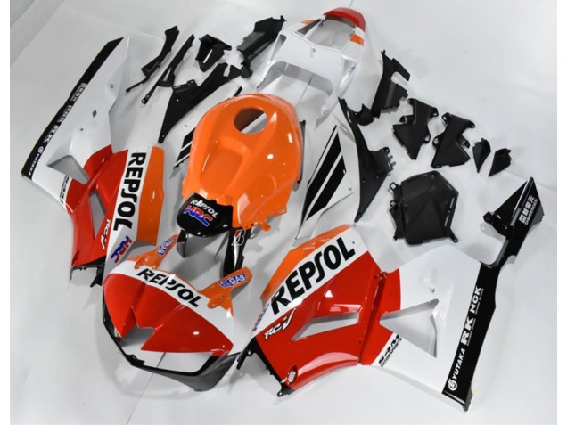 Rouge Blanc Orange Repsol Carénage Honda CBR 600 RR 2013-2023 Rouge Blanc Orange Repsol Carénage Honda CBR 600 RR 2013-2023