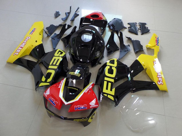 Jaune Noir Geico Carénage Honda CBR 600 RR 2013-2023