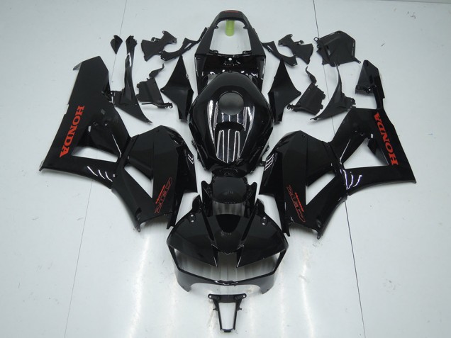 Noir Brillant avec Rouge Décalque Carénage Honda CBR 600 RR 2013-2023