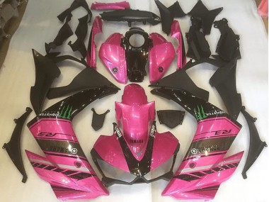 Rose et Noir Carénage Yamaha R3 2015-2022 Abordables