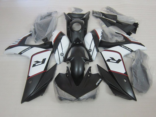 Noir Blanc Carénage Yamaha R3 2015-2022 Noir Blanc Carénage Yamaha R3 2015-2022