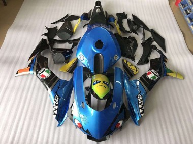 Bleu Requin Carénage Yamaha R1 2015-2019 Abordables